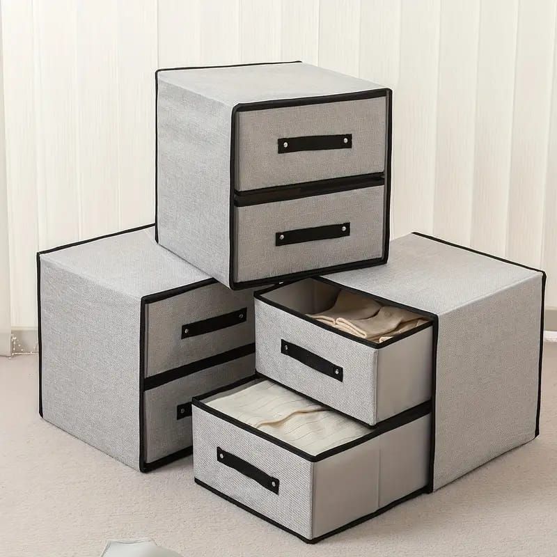 Clothes Storage Box | Minimalist Fabric Organizer for Shirts, Pants, Dresses & Seasonal Clothing